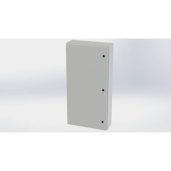 Saginaw Control & Engineering Carbon Steel Electrical Enclosures, 48 in H, 8 in D, 24 in W, NEMA 3R, 4, 12, 13, Hinged - SCE-48EL2408LPLG