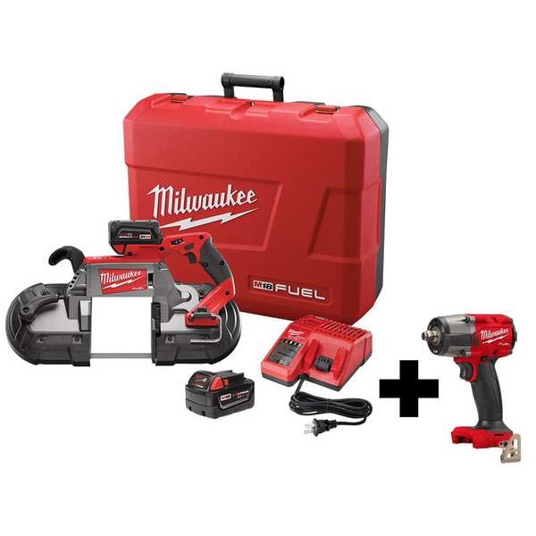 Milwaukee Tool M18 FUEL Band Saw Kit w 1/2" Mid-Torque - 2729-22, 2962-20