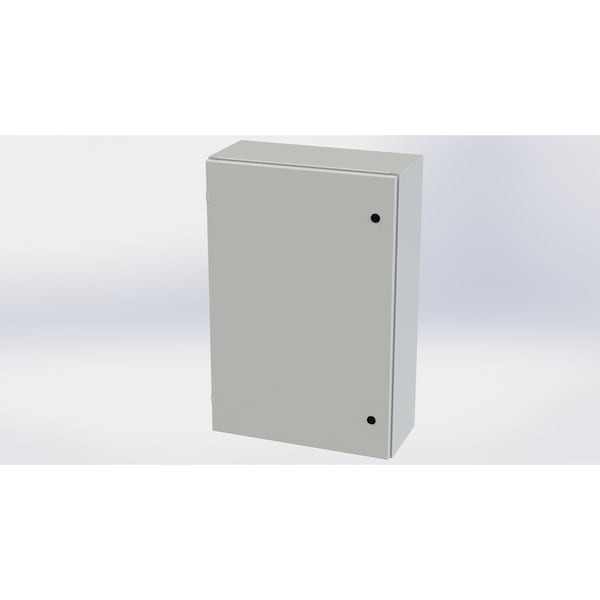 Saginaw Control & Engineering Carbon Steel Electrical Enclosures, 36 in H, 10 in D, 24 in W, NEMA 3R, 4, 12, 13, Hinged - SCE-36EL2410LPLG