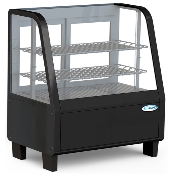 Koolmore Commercial Countertop Refrigerator Display Case Merchandiser with LED Lighting - CDC-3C-BK