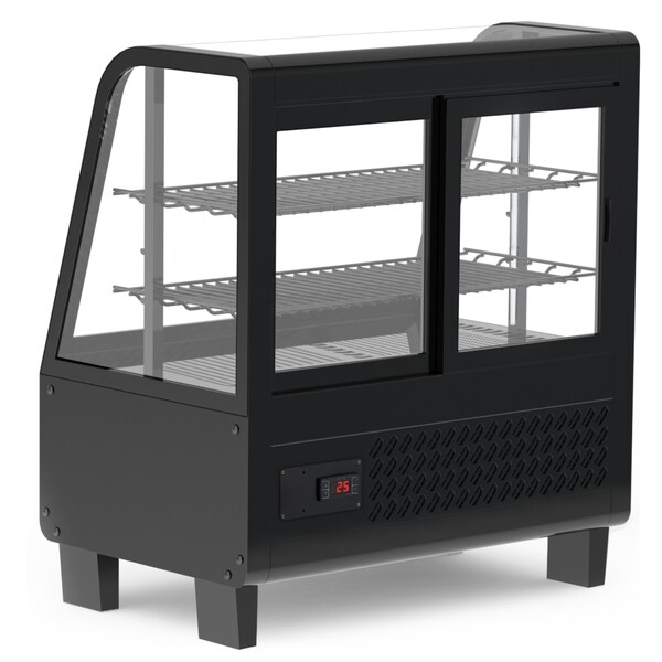 Koolmore Commercial Countertop Refrigerator Display Case Merchandiser with LED Lighting - CDC-3C-BK