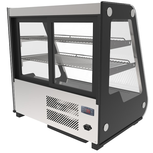 Koolmore 27" Commercial Countertop Refrigerator Display Case Merchandiser with LED Lighting - CDC-4C-BK