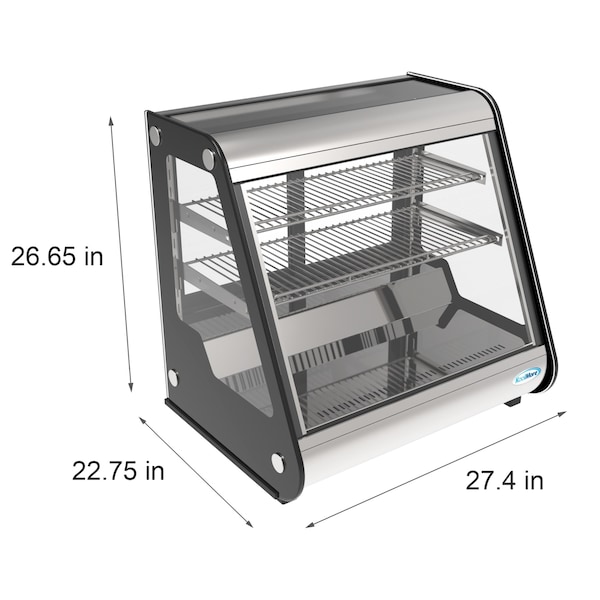 Koolmore 27" Commercial Countertop Refrigerator Display Case Merchandiser with LED Lighting - CDC-4C-BK