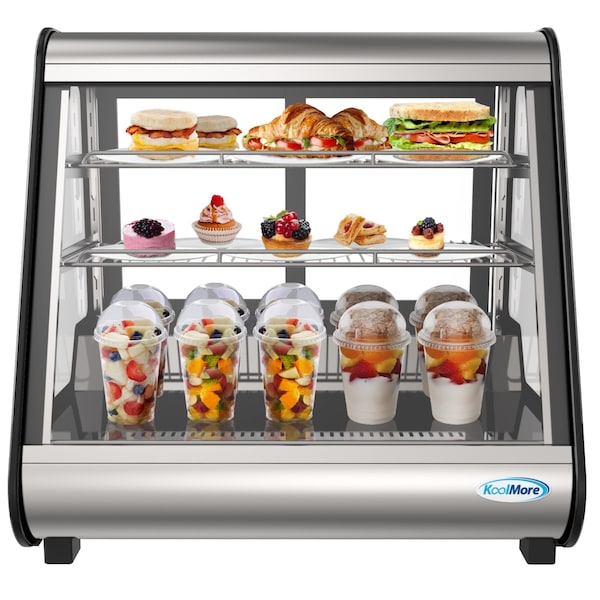 Koolmore 27" Commercial Countertop Refrigerator Display Case Merchandiser with LED Lighting - CDC-4C-BK