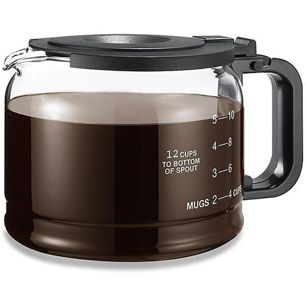 Medelco one all GL220BL Universal 12-cup Glass Pause w/ Serve Coffee Replacement Carafe Black - ME99795
