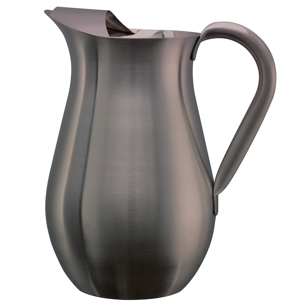 Service Ideas Pitcher with Ice Guard, Bell Shaped, 2 L, Stainless Steel, Dark Tungsten - WPB2BSDT