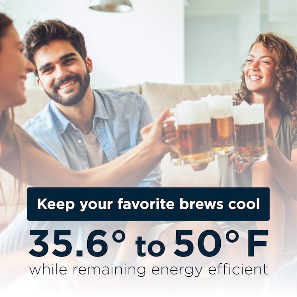 Commercial Cool 6 Cubic Feet cu. ft. Single Tap Freestanding Kegerator with Adjustable Temperature - CCBD10HB