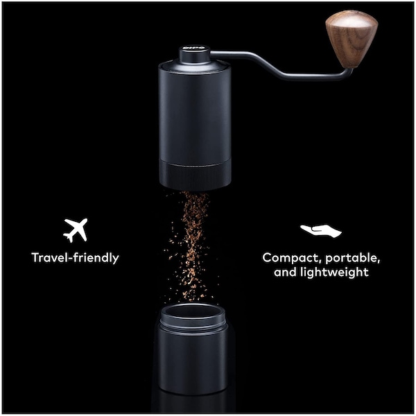 Chefwave Aluminum Alloy Manual Conical Burr Coffee Grinder w Adjustable Setting - CW-HCG