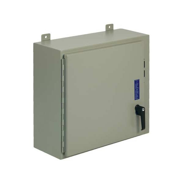 Wiegmann Carbon Steel Electrical Enclosures, 24 in H, 8 in D, 25 in W, NEMA 12, Hinged - SDN12242508PL