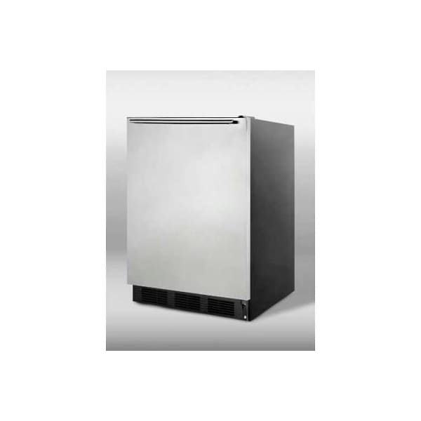 Summit Appliance Div. Summit  ADA Comp Freestanding Refrigerator 5.5 Cu. Ft. Black/Stainless Steel - AL752BKSSHH