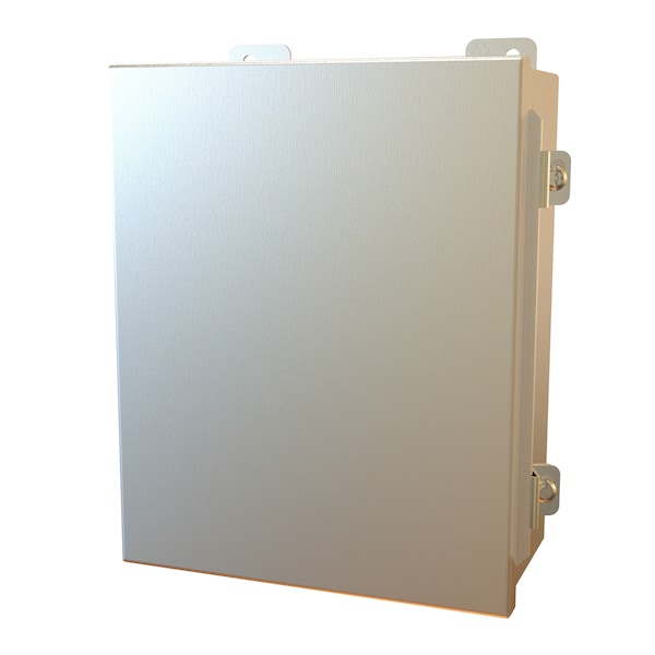 Hammond 316 Stainless Steel Electrical Enclosures, 10 in H, 4 in D, 8 in W, NEMA 4X, Hinged - 1414N4PHS16I