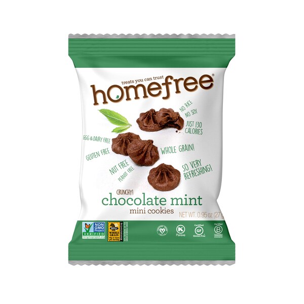 Galletas mini de chocolate con menta para llevar en cajas individuales de 0.95 oz., paquete de 10 - LGFMMC10