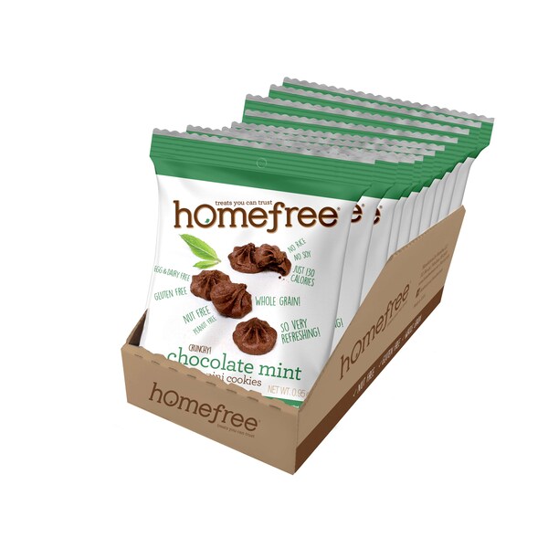Galletas mini de chocolate con menta para llevar en cajas individuales de 0.95 oz., paquete de 10 - LGFMMC10