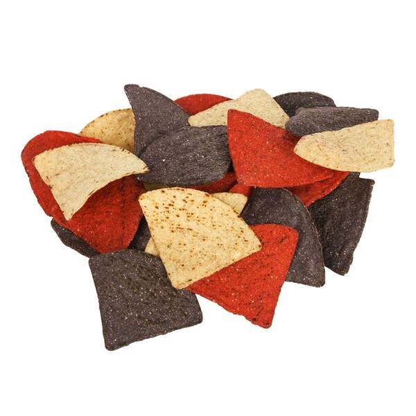 Mission Foods Tri-Color Triangle Tortilla Chips de 2lb, paquete de 6 - 8613