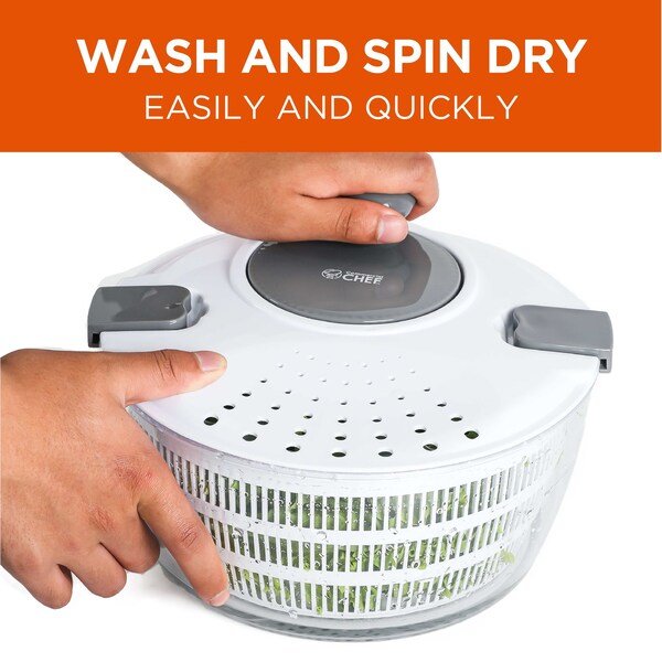 Commercial Chef Salad Spinner BPA Free, Wash and Dry Lettuce and Vegetables - CH1542