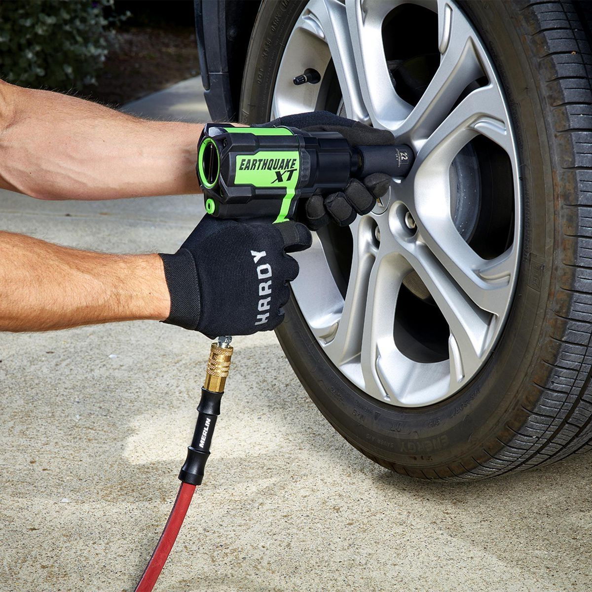 Manguera de aire de hule premium Merlin de 3/8 de pulgada x 50 pies - 58538