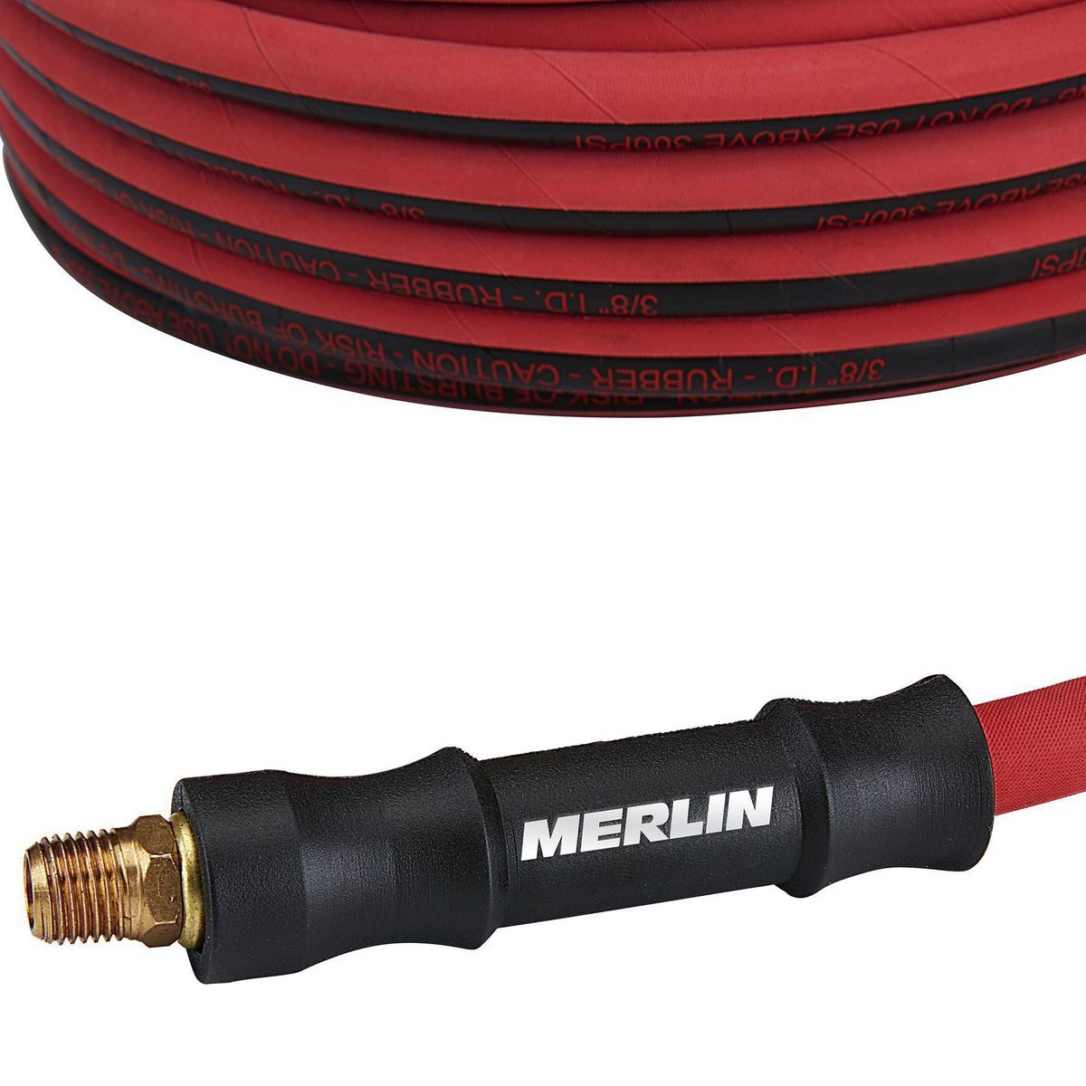 Manguera de aire de hule premium Merlin de 3/8 de pulgada x 50 pies - 58538