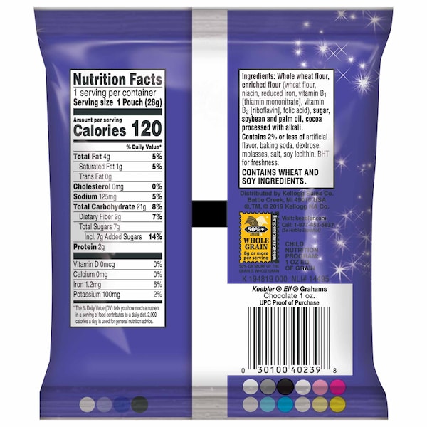 Keebler Keebler Elfo de Galletas Graham de Chocolate 1 oz., PK150 - 3010040239