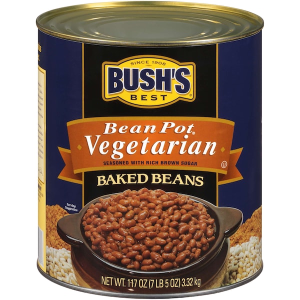 Bush's Best Frijoles Horneados Vegetarianos en lata #10, PK6 - 01637