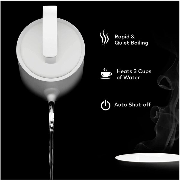 Chefwave Electric Lightweight Pourover Kettle for Coffee And Tea, Matte White - CW-EK-W