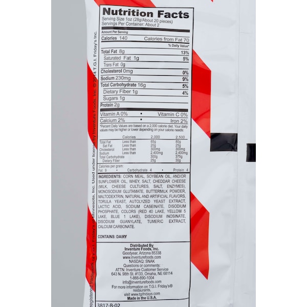 Viernes TGI's palitos de mozzarella sin gluten M 2.25 oz. Bolsa, paquete de 6 - 30187