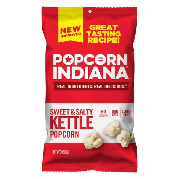 Palomitas de maíz Popcorn Indiana Kettle Corn de 3 oz. Bolsa, paquete de 6 - 8435710081
