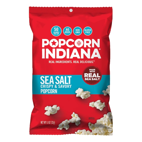 Palomitas de maíz Popcorn Indiana Caddy Sea Salt 1.1 oz., paquete de 6 - 8435710046