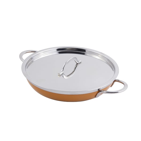 Bon Chef Classic Cntry French Col Saute Pan/Skillet W/Cover Dbl Handle  11"X2 1/4"  2 Qt 12 Oz - 60305YELLOW
