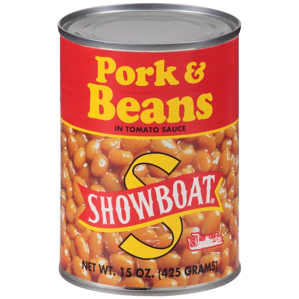 Frijoles Showboat Showboat de Puerco y Frijoles 15 oz., Paquete de 12 - 02833
