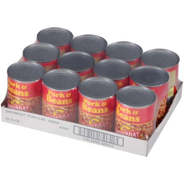 Frijoles Showboat Showboat de Puerco y Frijoles 15 oz., Paquete de 12 - 02833