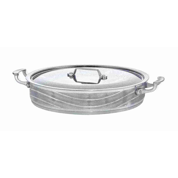 Bon Chef Cucina 9 Qt Pot W/Cover Wave Finish Indbottom 14 3/4" Dia X 3 3/8" H / 9 Qt - 60032WAVE