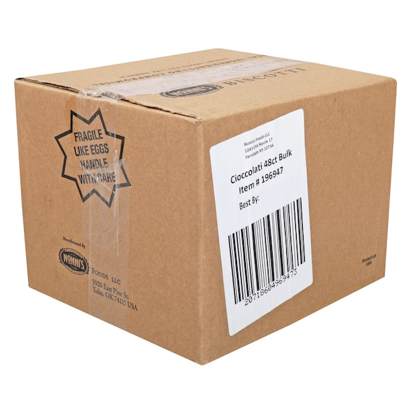 Nonnis Food Co Galletas Biscotti de Chocolate 1.33 oz., Paquete de 48 - 200196947