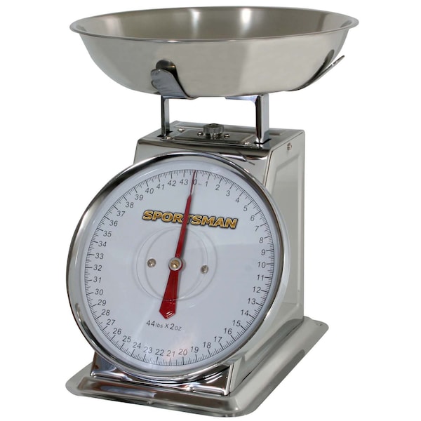 Sportsman Stainless Steel Dial Scale, 44 Lb - SSDSCALE