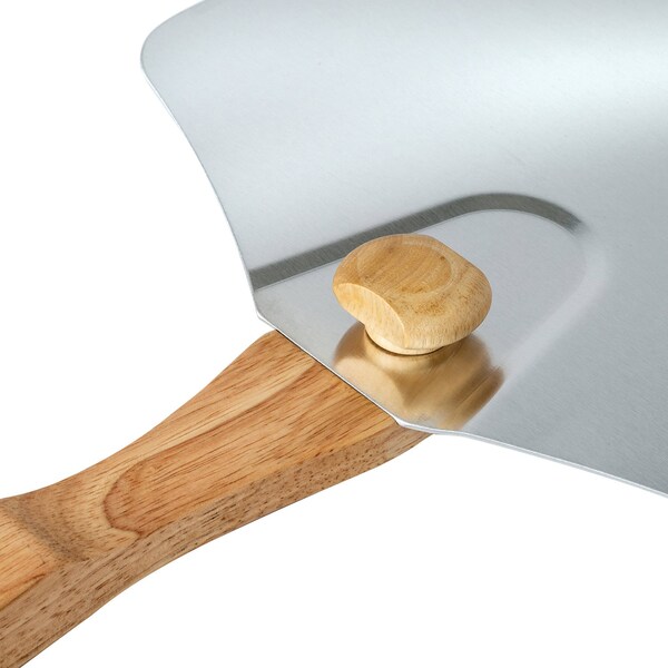 Old Stone Aluminum Pizza Peel with Folding Wood Handle 14 In. x 12 In. - KCH-08435