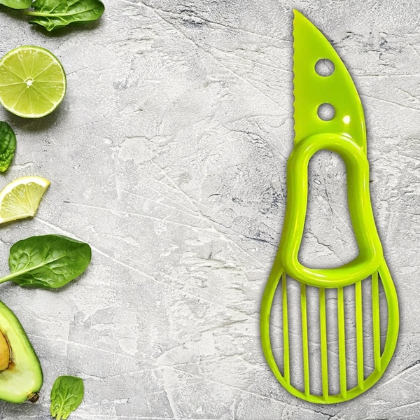 1947Kitchen 3-In-1 Avocado Cutter, Slicer and Pit Remover Tool - TI-GLIAC-GRE