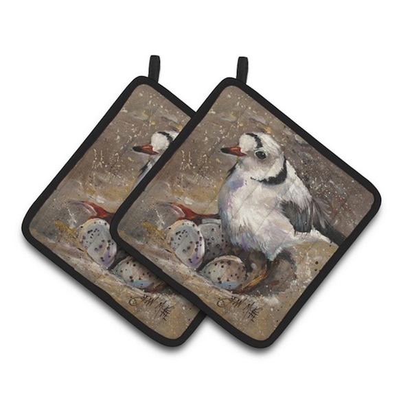 Carolines Treasures Piping Plover Pair of Pot Holders, 7.5 x 3 x 7.5 in. - JMK1215PTHD