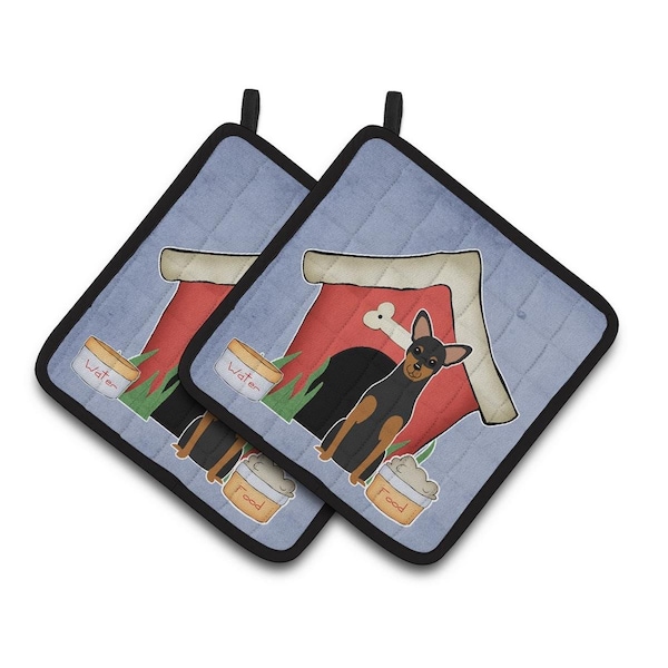 Carolines Treasures Dog House Collection Manchester Terrier Pair of Pot Holders - BB2782PTHD