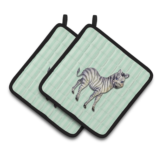 Carolines Treasures Zebra Pair of Pot Holders - BB7143PTHD