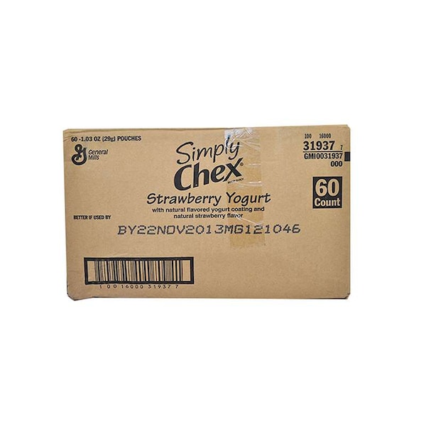 Chex Mix Simplemente Chex Yogurt de Fresa 1.03 oz., Paquete de 60 - 16000-31937