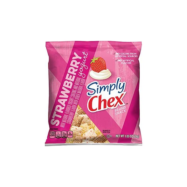 Chex Mix Simplemente Chex Yogurt de Fresa 1.03 oz., Paquete de 60 - 16000-31937