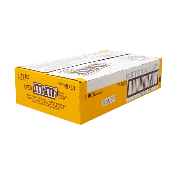 Caja de película M&M's cacahuate de M&M's de 3.1 oz., PK12 - 313609