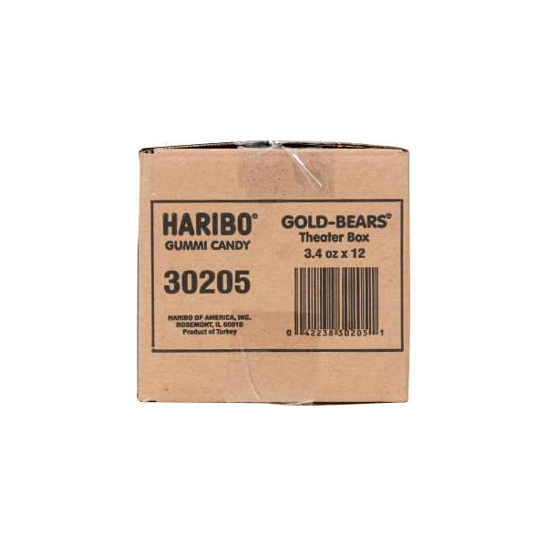 Haribo Haribo Gomitas; Caja de Teatro Gold-Bears 3.4 oz., Paquete de 12 - 30211