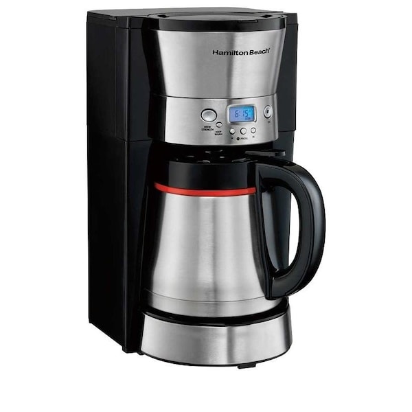 Hamilton Beach 46896 Coffee Maker, 10 Cup Capacity, 1025 W, BlackStainless Steel - 46895