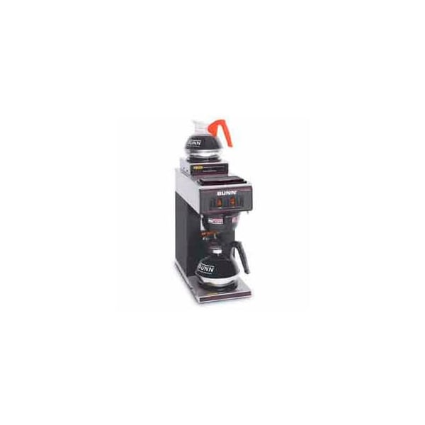 Bunn Pourover Coffee Brewer With 2 Warmers, VP17-2, Black - 13300.0012