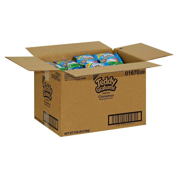 Galletas de Canela Teddy Grahams Nabisco Teddy Graham en Paquete de .75 oz, PK150 - 01670