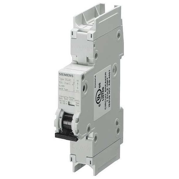 Siemens Miniature Circuit Breaker, 5SJ4 Series, 8A, 1 Pole, 240V AC, 14kA, D Curve - 5SJ41088HG41