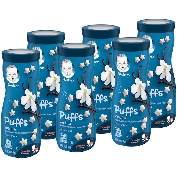 Gerber Gerber Graduados Bizcochos de Vainilla 1.48 oz., Paquete de 6 - 00015000960216.