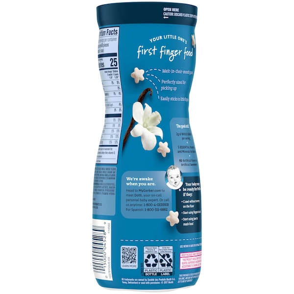 Gerber Gerber Graduados Bizcochos de Vainilla 1.48 oz., Paquete de 6 - 00015000960216.