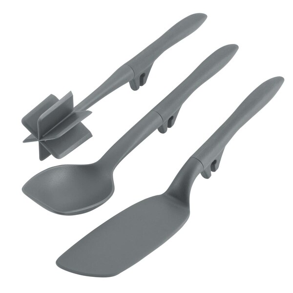 Rachael Ray Tools & Gadgets Lazy CrushChop & Flexi Turner Scraping Spoon Set Gray - 47782