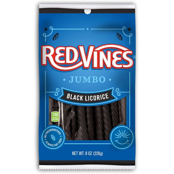 Red Vines Red Vines Black Licorice Jumbo Twists 8 oz., PK12 - 231

Red Vines Red Vines Regaliz Negro Torsiones Jumbo 8 oz., PK12 - 231